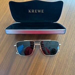 Krewe Gold Metal Sunglasses